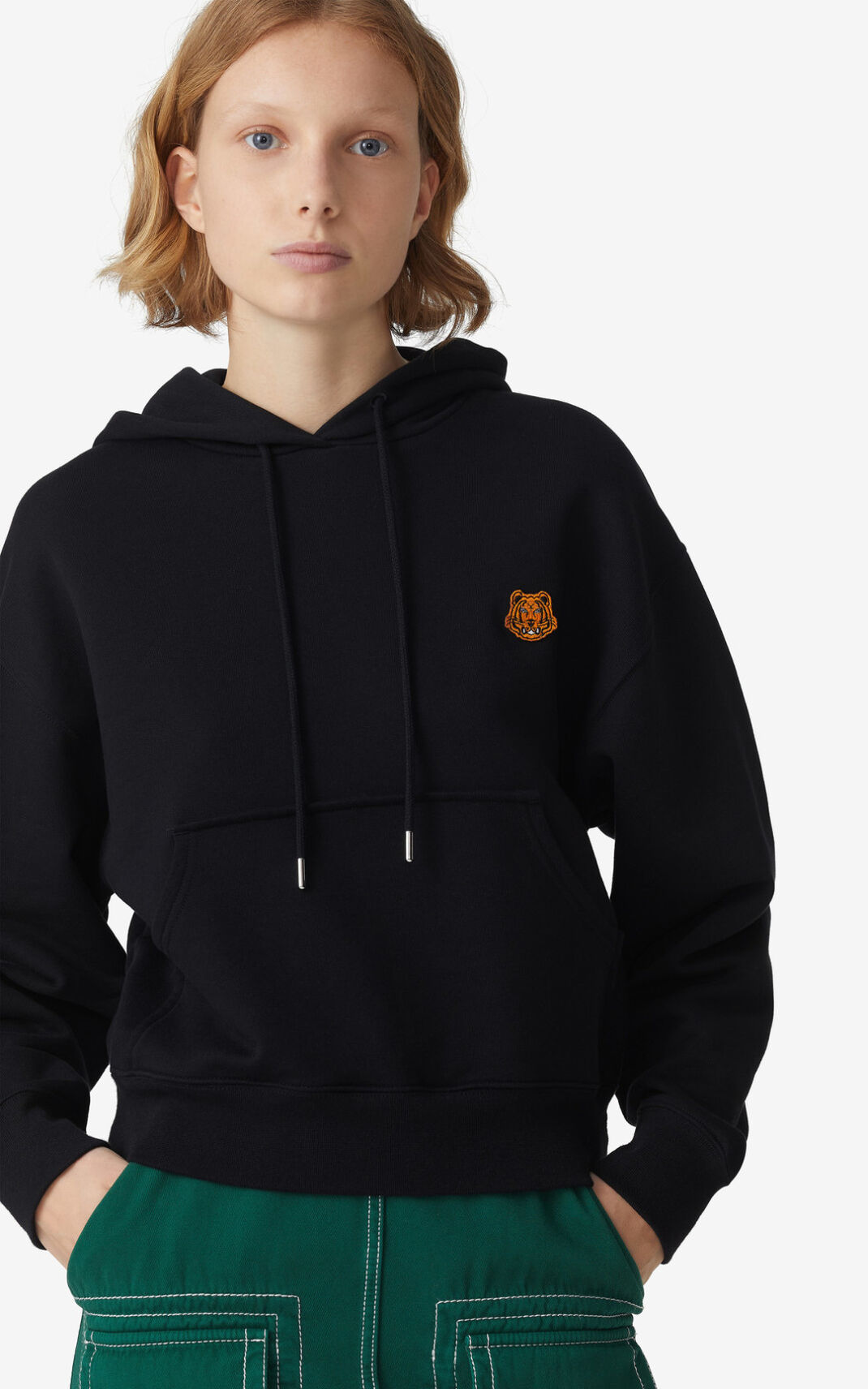 Sudaderas Con Capucha Kenzo Tiger Crest boxy Mujer Negras - SKU.5567243